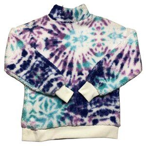 Warm & Cozy lifestyle Sweatshirt Womens Size Small Tie dye very vivid and Bright
